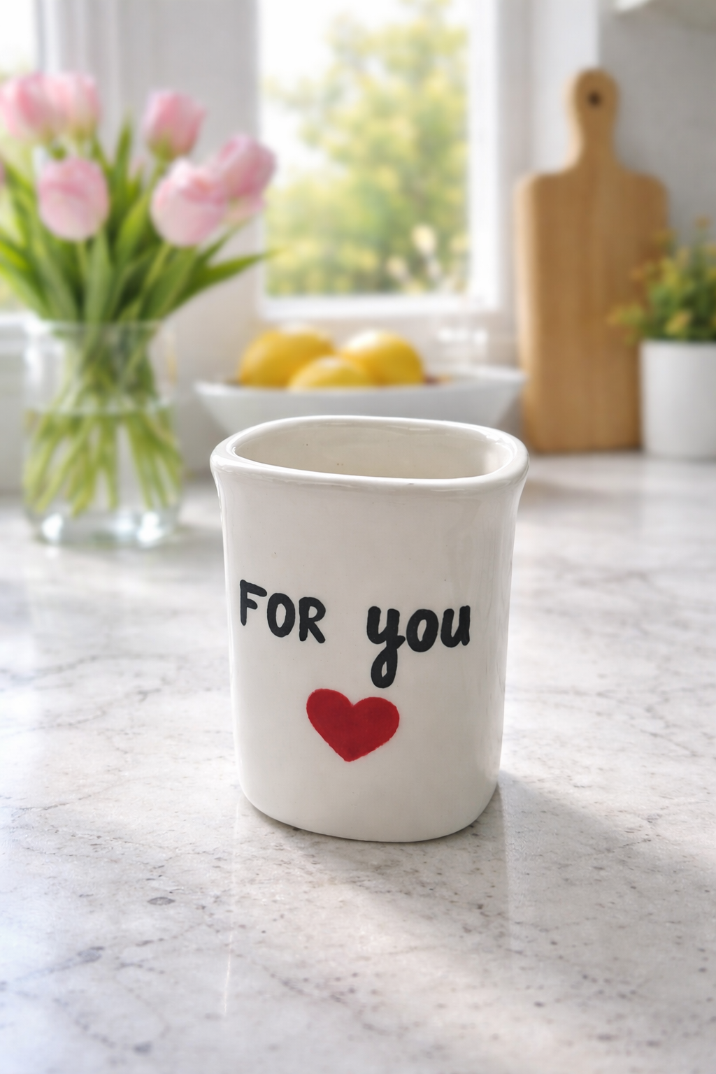 for you bijela šalica
