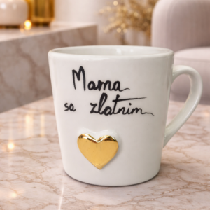 Šalica okrugla zlatni trag