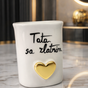 Šalica kocka zlatni trag