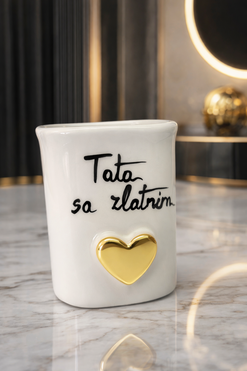 Šalica kocka zlatni trag