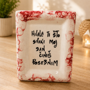 Keramički okvir samostojeći crveni