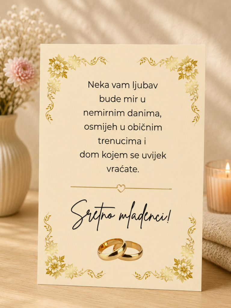 Natura čestitka za vjenčanje 2
